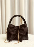 Black beaded handbag